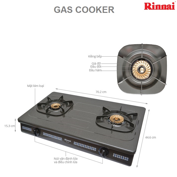 Bếp gas đôi Rinnai RV-377 (G)N