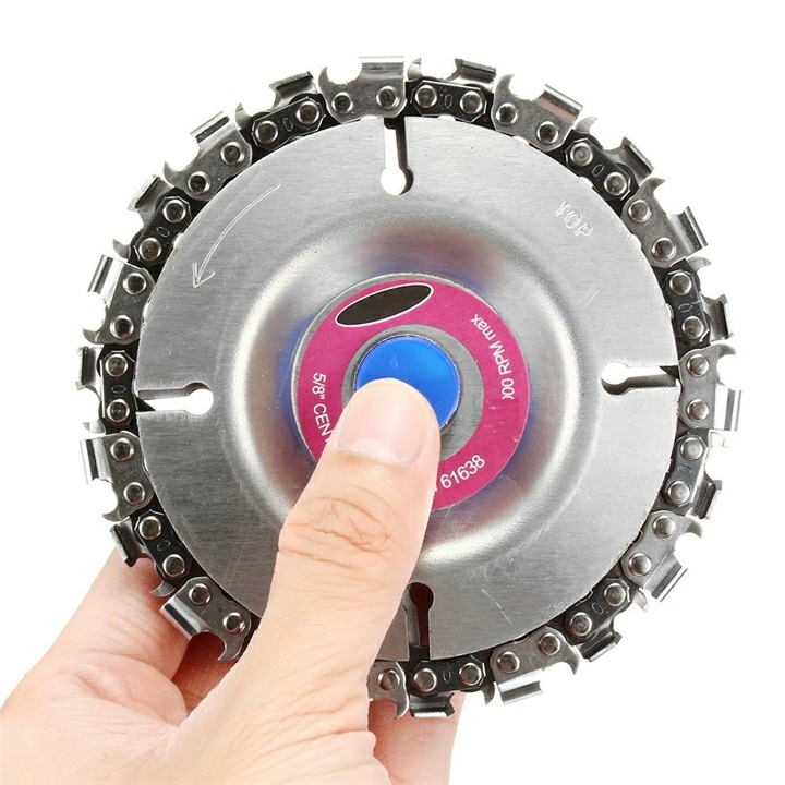 Đĩa cưa xích tròn gắn máy mài máy cắt - lưỡi cưa xích cắt gỗ - lưỡi cắt tạo hình điêu khắc gỗ gắn máy mài 1 tấc 1 tấc 2