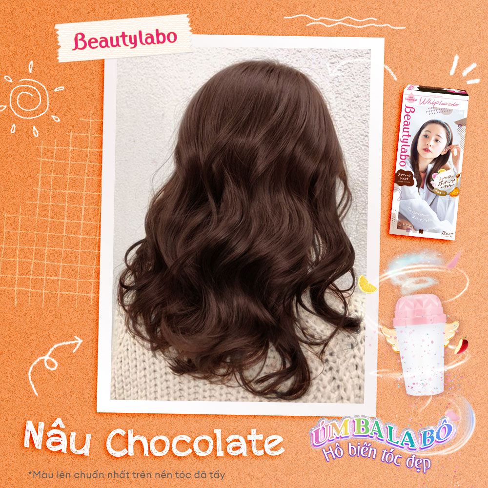 NHUỘM TÓC NỘI ĐỊA NHẬT Thuốc nhuộm tóc tại nhà dạng bọt Beautylabo 125ml Whip Hair Color  sắc màu cá tính
