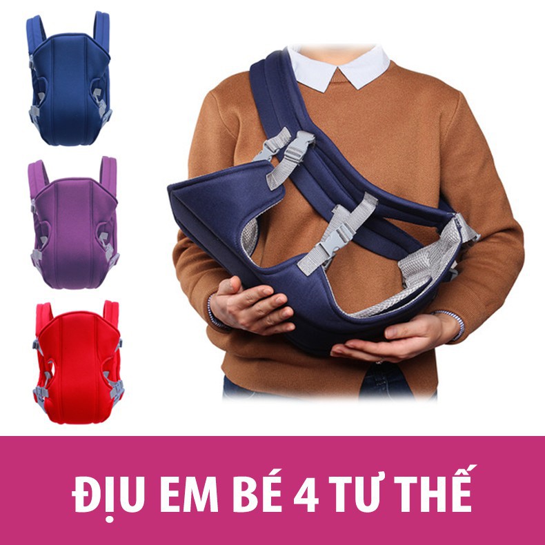 Dây Đai Cho Bé Đi Xe Máy , Địu Em Bé Đa Năng 4 Tư Thế , 100% Cotton và bông , Cảm Giác Thoải Mái , Ưu Đãi 7 Ngày Đổi Trả.