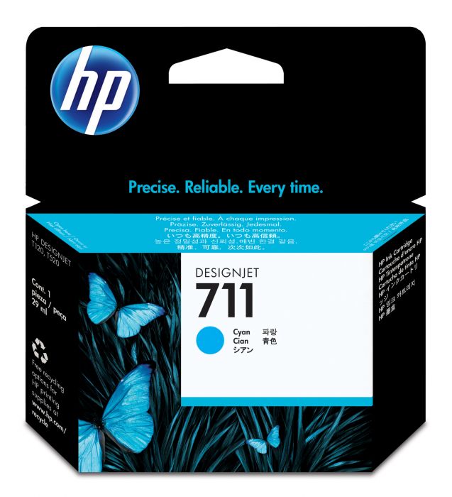 Mực in phun hp 711 29ml cyan dùng cho máy hp designjet t120, t520 - hàng hp việt nam