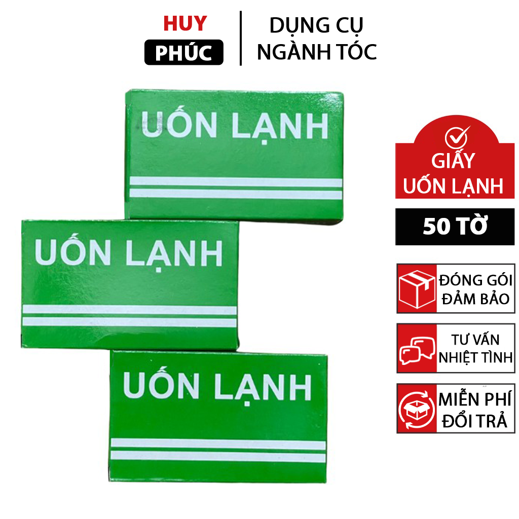 Giấy uốn lạnh 50 tờ, giấy uốn tóc nam nữ - Dụng cụ tóc Huy Phúc