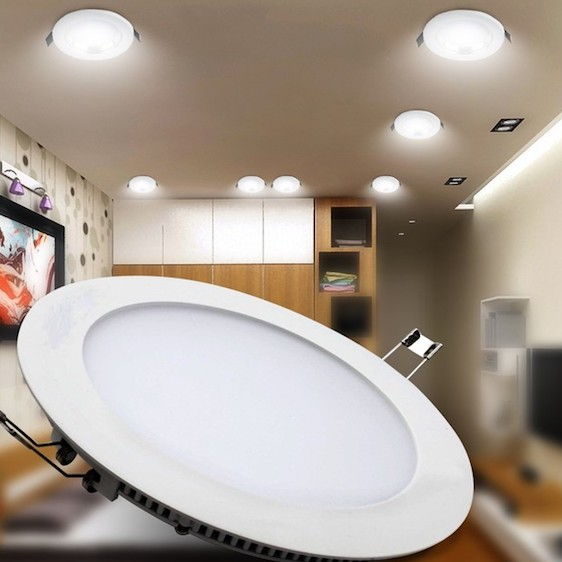 Đèn led âm trần siêu mỏng nanoco 12w nsd1261 ánh sáng trắng .khoét lổ 160mm