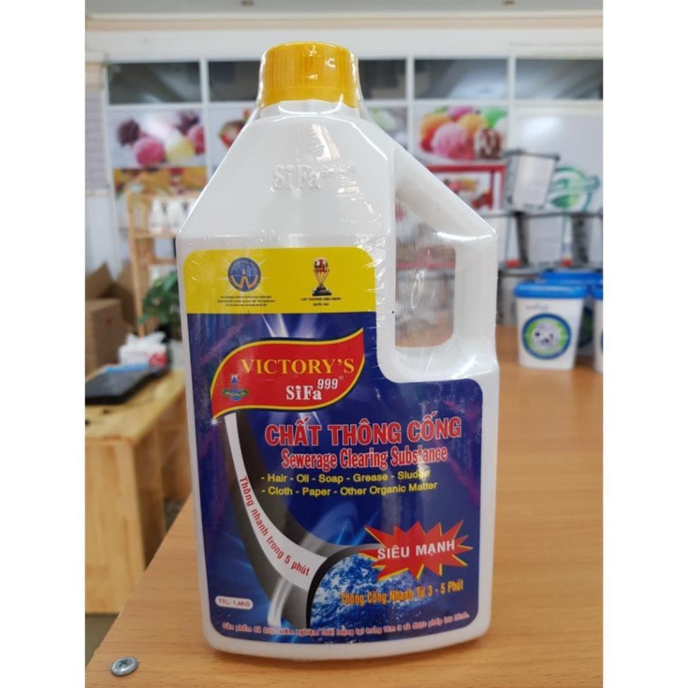 Chất thông tắc cống chống hôi Siêu mạnh 5 phút 1400g Sifa