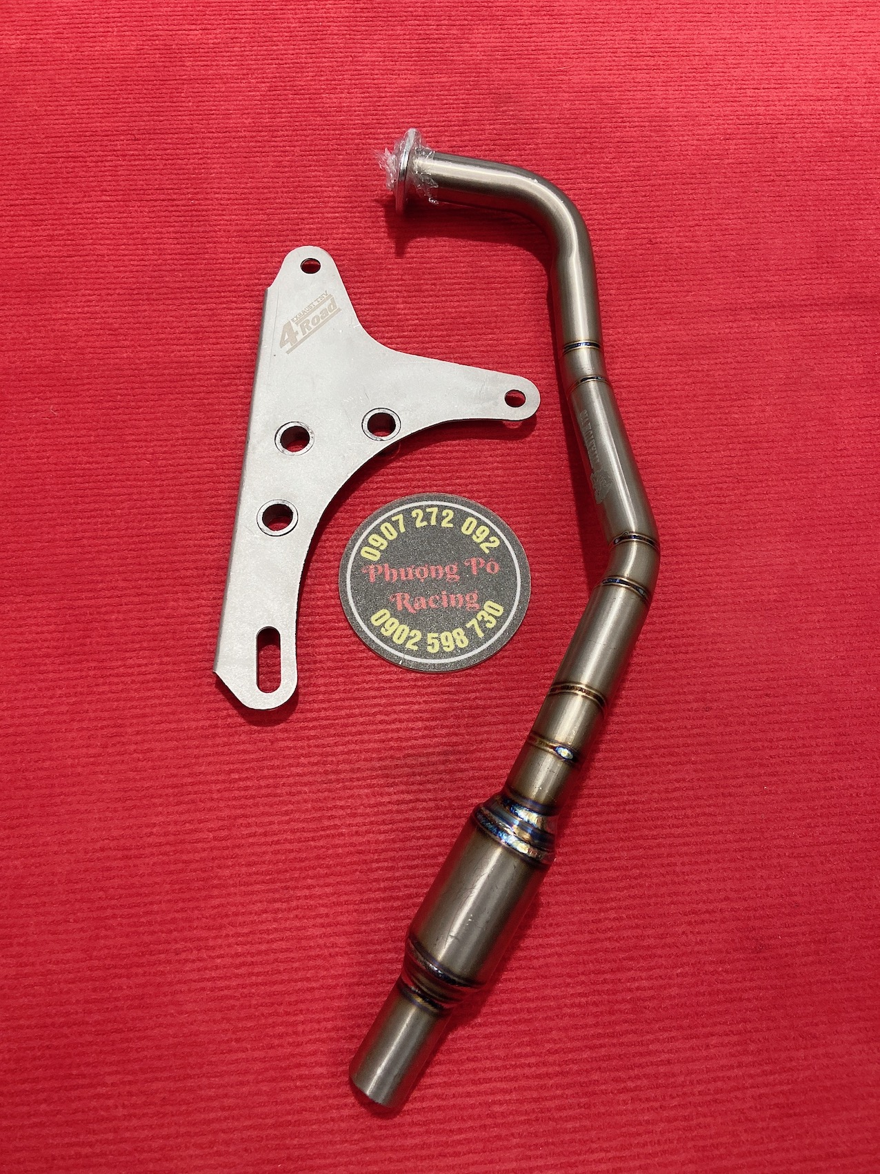 [HCM]Bộ pát inox Cổ titan xịn gắn lon 4road Cổ pô titan xịn gắn lon 4road & DranTurismo cho VARIO 17-20/ AB 125-150/ SHVN / CLICK tháicho VARIO 17-20/ AB 125-150/ SHVN 19 quay đầu