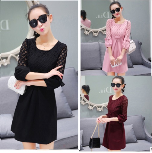 Đầm suông phối ren beyeu1688 - by8001