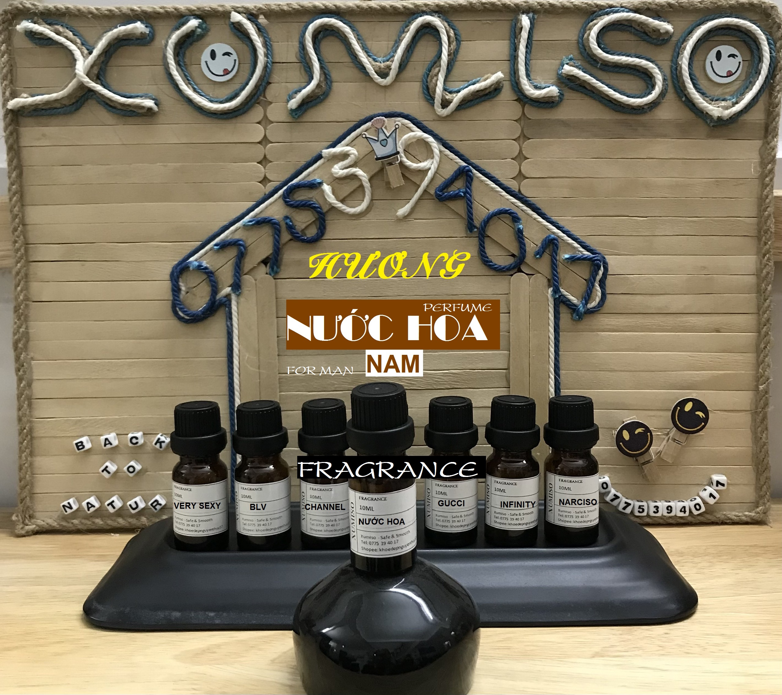 Hương liệu tông Nước hoa Nam 10mL