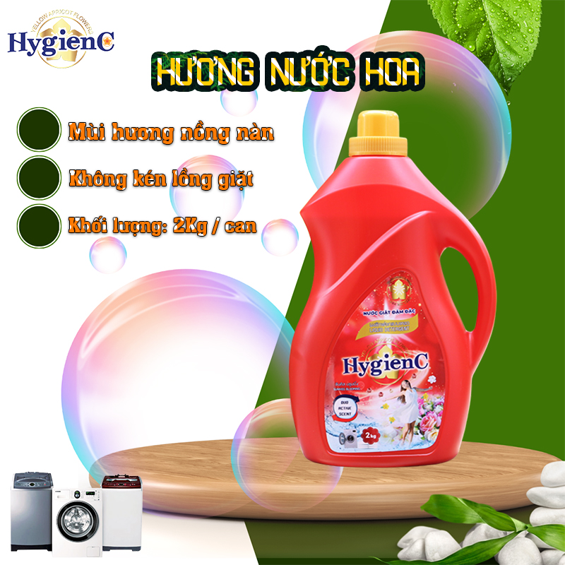 Nước giặt quần áo đậm đặc HygienC công nghệ thái lan - 2000ml