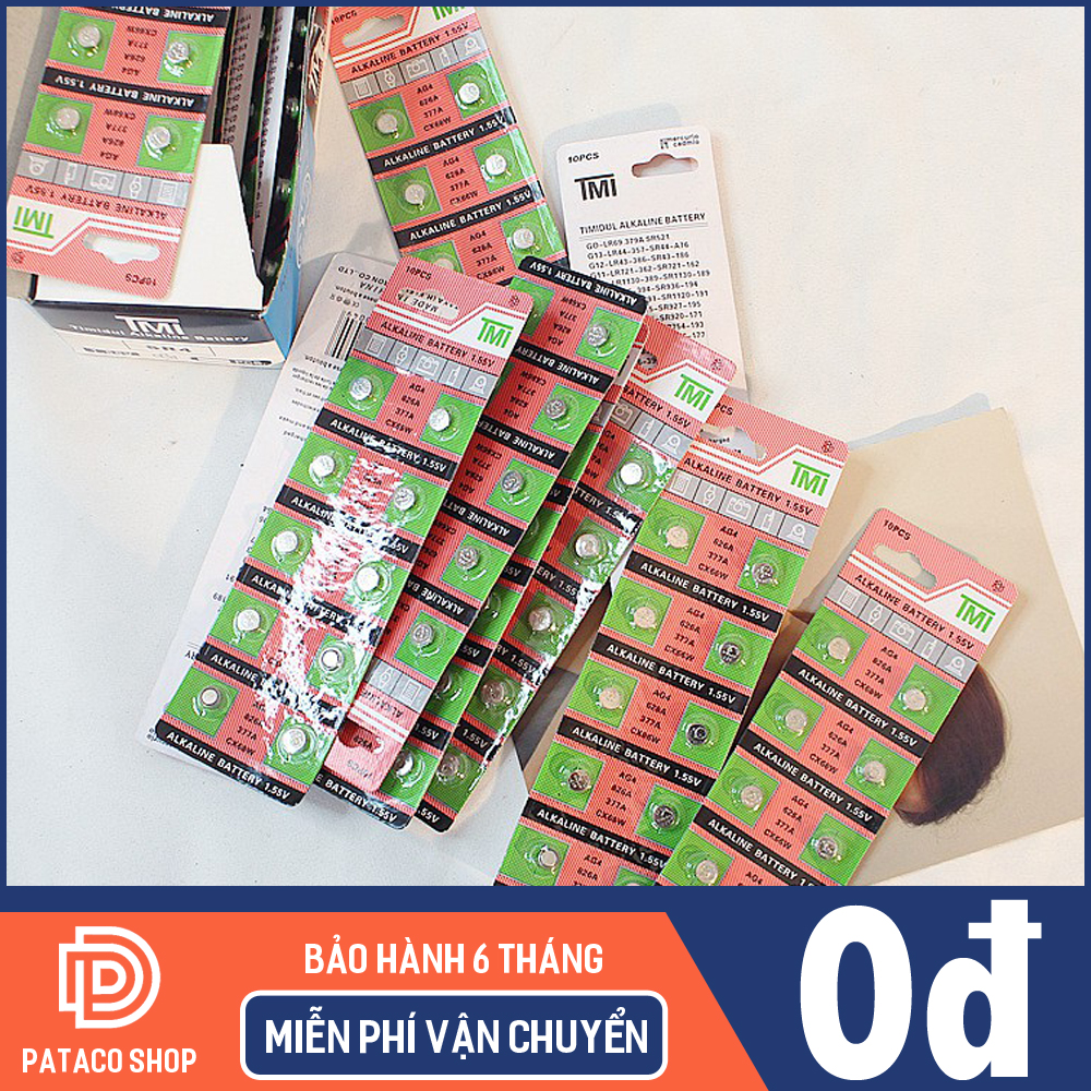 Vỉ pin đồng hồ 10 viên ag4 - 626 - 377a