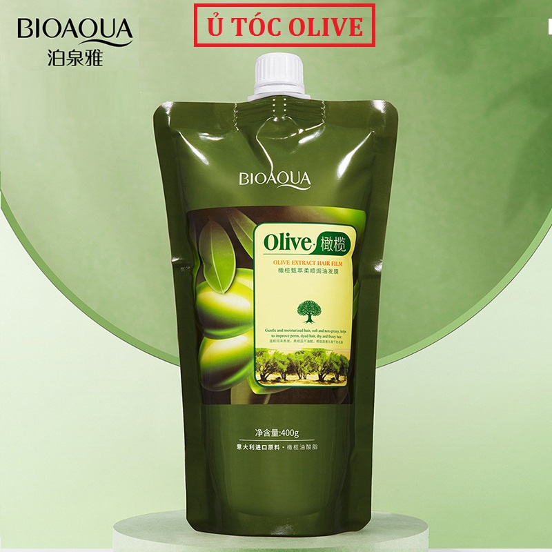 Ủ tóc olive bioaqua, mặt nạ tóc, kem ủ tóc dưỡng ẩm olive bioaqua giúp phục hồi tóc xơ hư tổn 400g