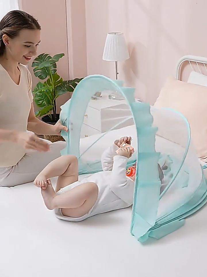 Màn chụp chống muỗi,mùng trẻ em,mùng ngủ cho trẻ sơ sinh, màn chống muỗi cho bé gấp gọn cho bé yêu- mùng chụp trẻ em gấp gọn sử dụng tiện lợi