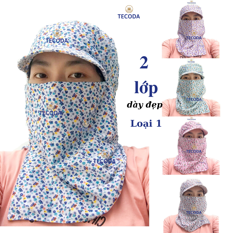 Nón mũ chống nắng 2 Lớp cotton vành nhỏ hình Bướm TECODA MVN02