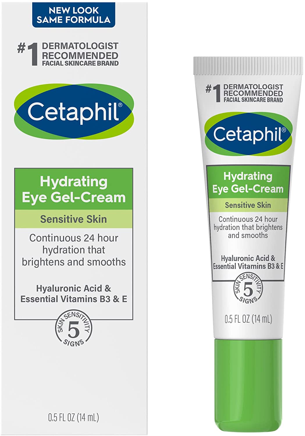 Kem dưỡng ẩm làm sáng và mịn vùng mắt Cetaphil Hydrating Eye Gel-Cream With Hyaluronic Acid, Deeply Hydrate, Brighten & Smooth Under-Eye