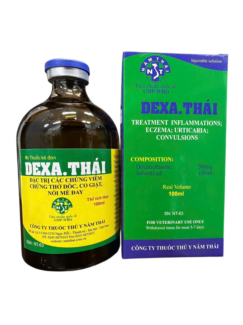 DEXA Thái Trị dị ứng, viêm da cho gia súc gia cầm. Chai 100ml Năm Thái - Chỉ dùng trong thú y