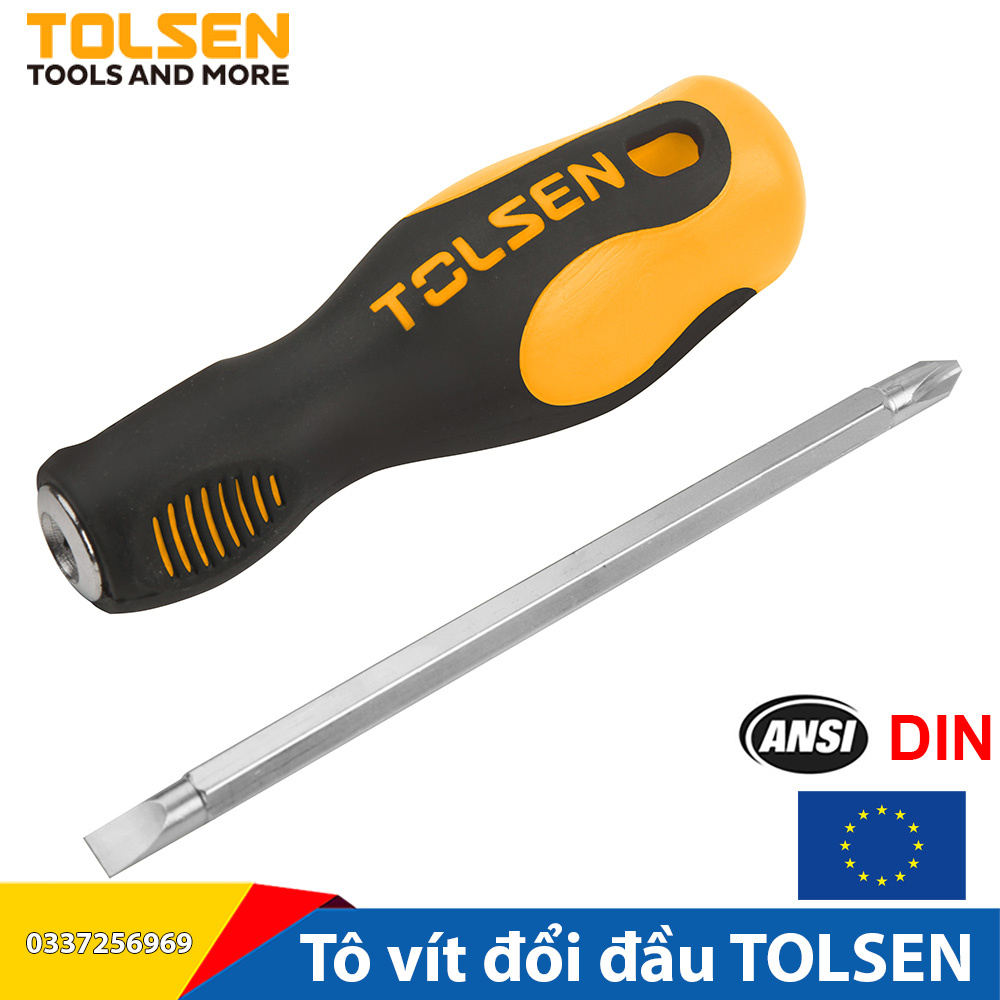 Tô vít tuốc nơ vít 2 đầu 6.35 x 135mm ph2 sl6 thép - crv tolsen - tiêu chuẩn xuất khẩu châu âu