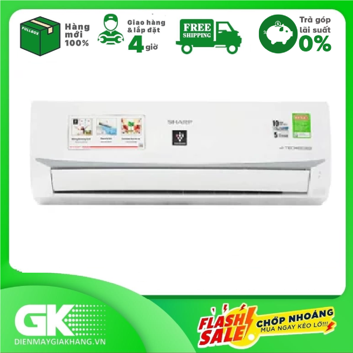 ₪✓ trả góp 0 - máy lạnh sharp ah-x9xew inverter 1hp model 2020 làm lạnh 1 chiều bộ lọc không khí hiệu quả tự động làm sạch bộ lọc- bảo hành 12 tháng