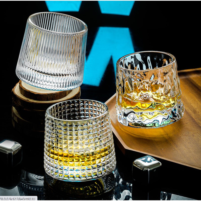 Trọn bộ 6 cốc thủy tinh uống nước/ trà/ cafe trụ xoay 360 độ 180ml, chất liệu thủy tinh cao cấp độ bền cao, mẫu mã hiện đại sang trọng, giá cả cạnh tranh