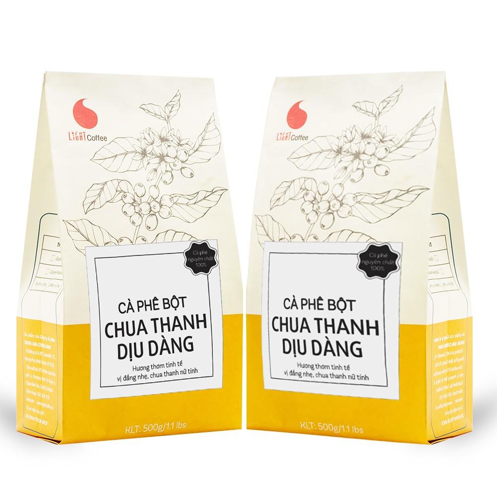 1kg Cafe bột Chua Thanh Dịu Dàng Light Coffee 500g/gói