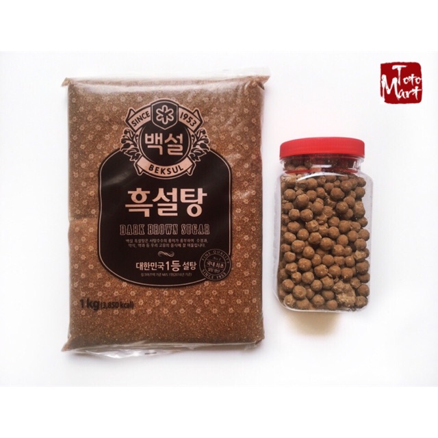 Combo 500g đường đen + 300g trân châu đài loan