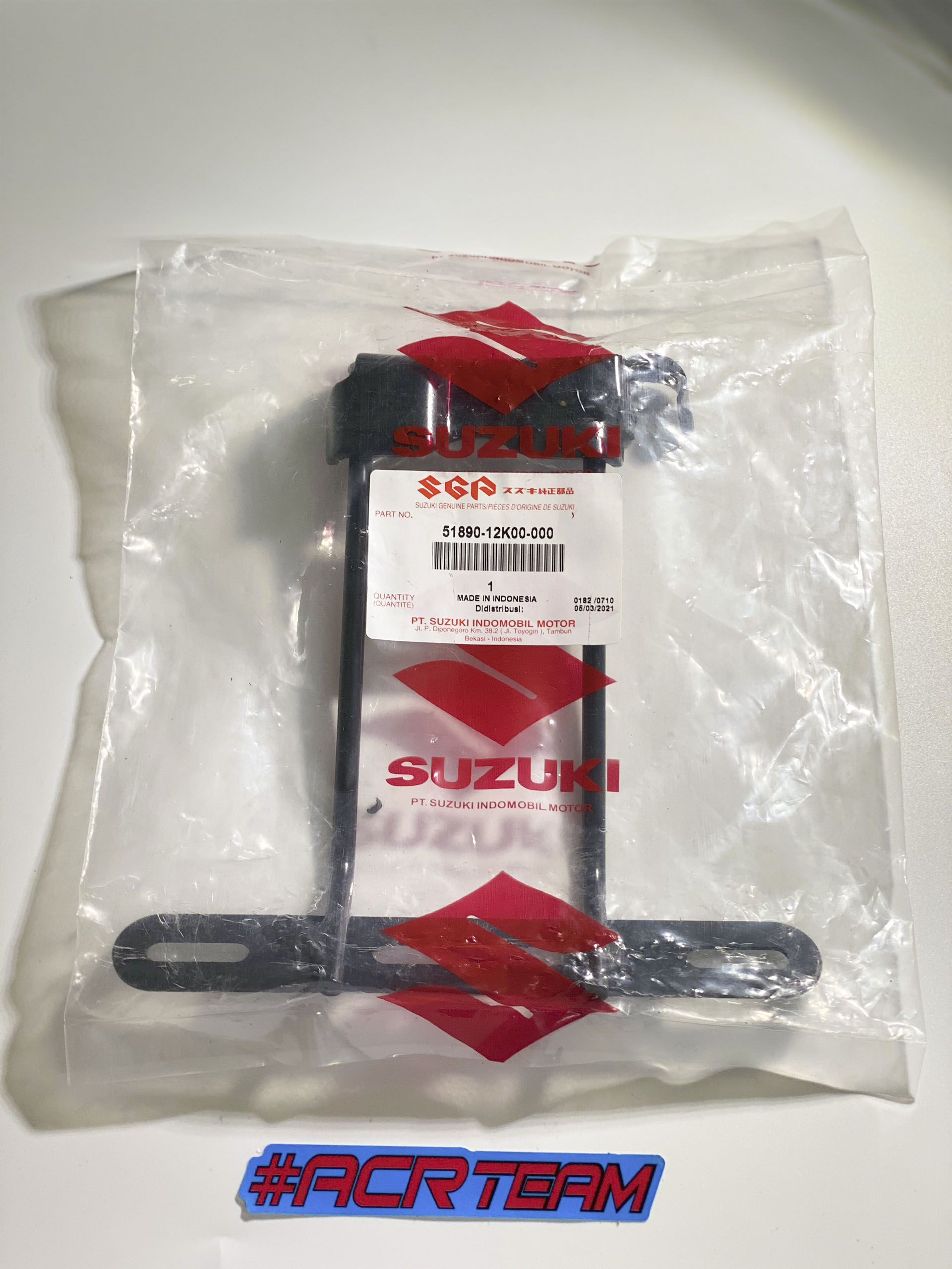 Gọng pát biển số trước/pát bảng tên - satria fi, raider fi - chính hãng