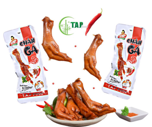 Combo 5 chân gà cay tứ xuyên hãng tap food 35gr
