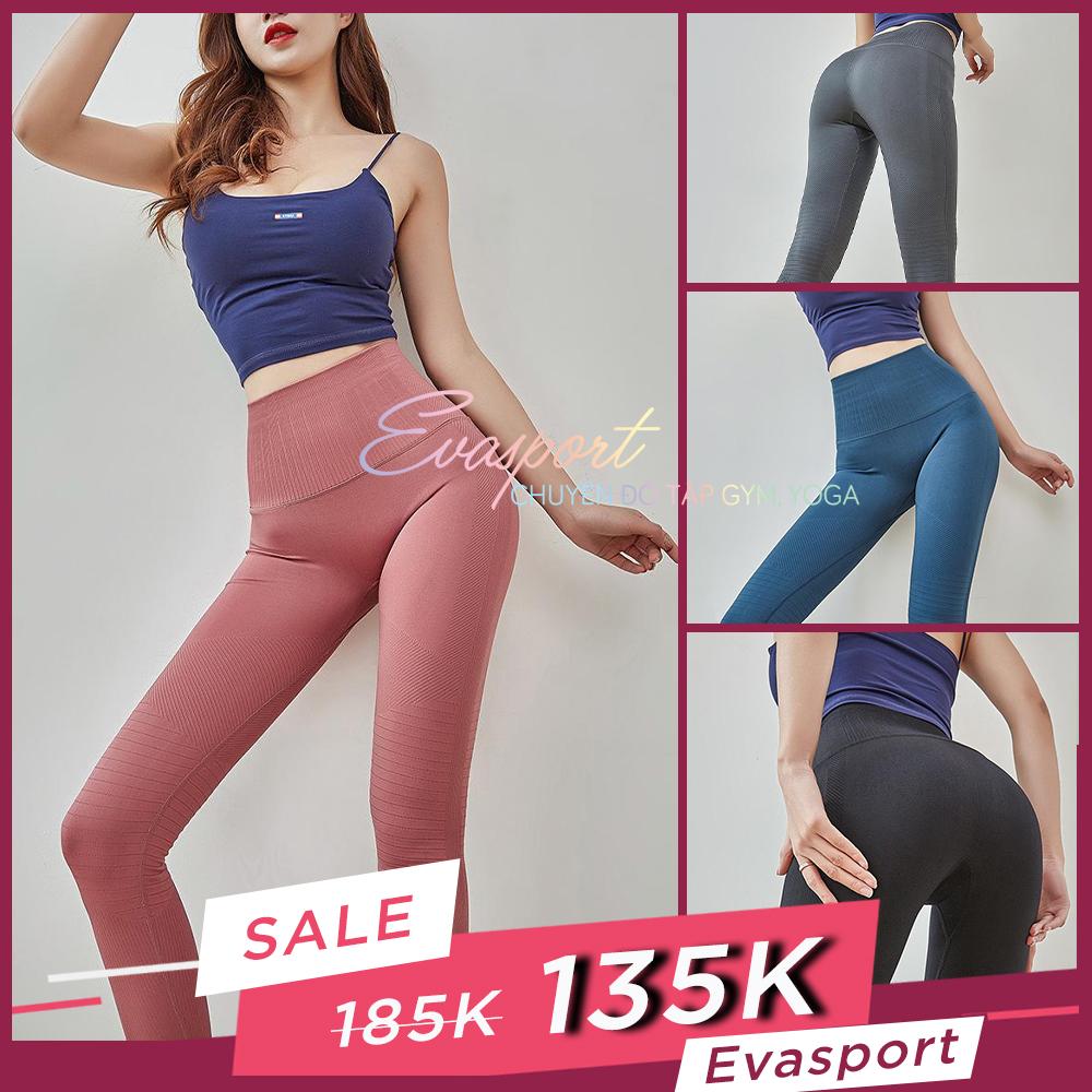 Quần Legging Dài Thể Thao Nữ Tập Gym Yoga Cap Cao Siêu Co Giãn, Thấm Hút Mồ Hôi