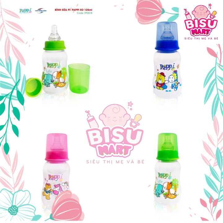 [HCM]Bình sữa cổ hẹp eo Pappi 125ml Thailand
