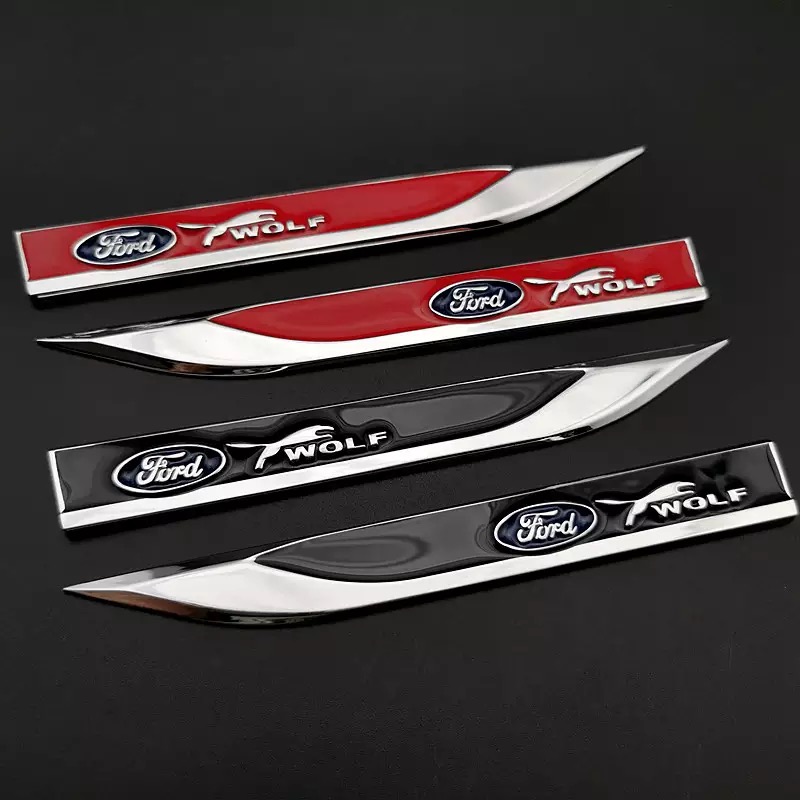 Bộ 2 mang cá kim loại dán xe ô tô Ford