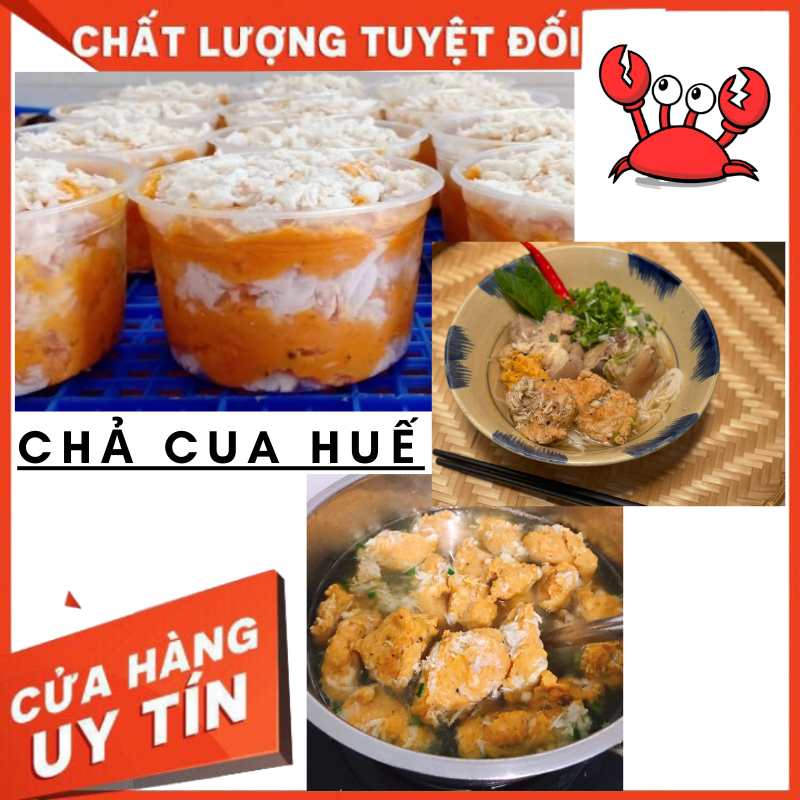 Chả cua Huế Thơm ngon tuyệt hảo đặc trưng huế - Thả lẩu - Nấu bún - Nấu canh - Chiên