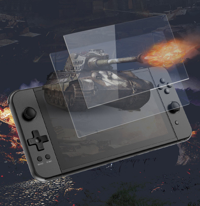 Máy chơi game Powkiddy X70 màn khủng 7 inch IPS siêu nét - Chơi game, nghe nhạc, xem phim - Thẻ 32Gb full game