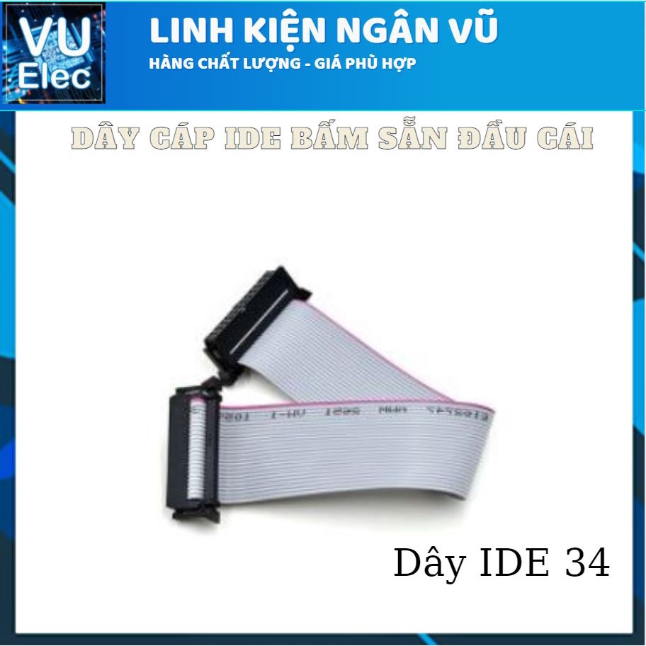Dây cáp ide 2.54mm từ 10p đến 40p bấm sẵn đầu cái