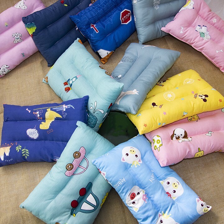 Comb0 2 gối matxa cotton cho bé yêu - chống mỏi cổ , mẫu ngẫu nhiên