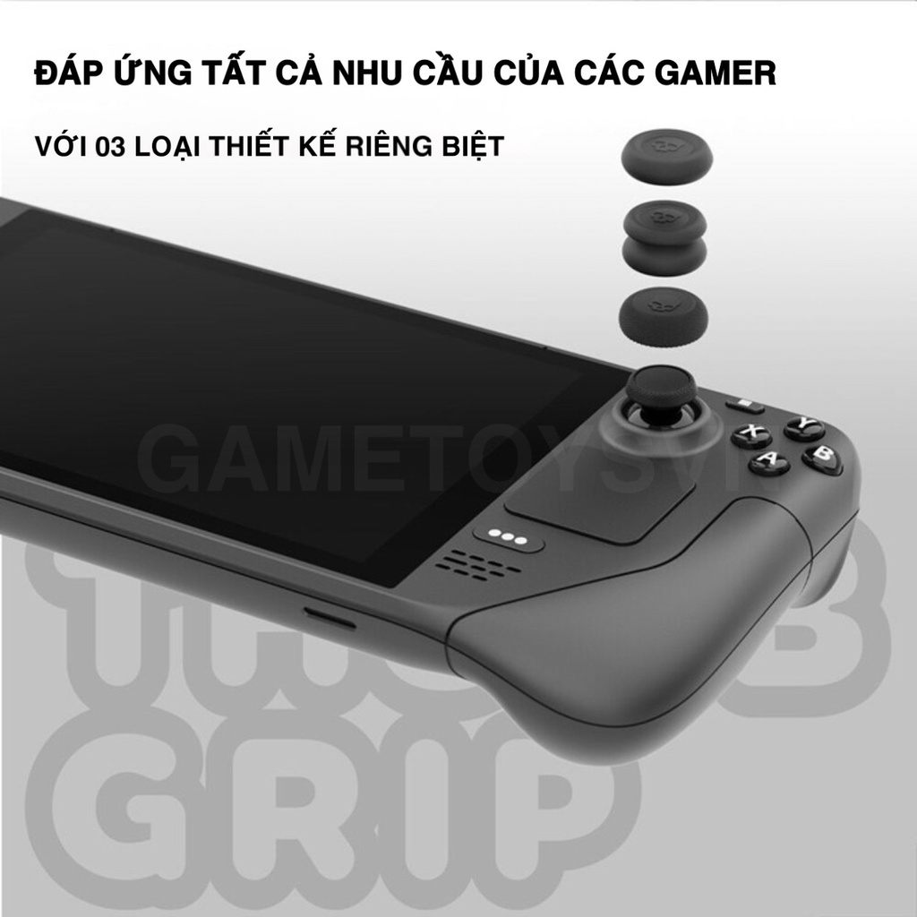 Bộ combo 3 cặp nút bọc Analog thương hiệu Skull & Co xịn sò cho máy chơi game Valve Steam Deck