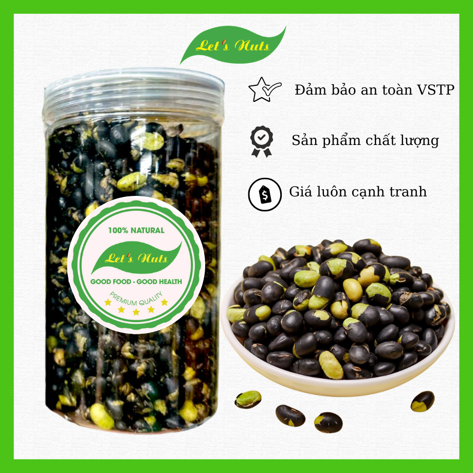 Đậu đen xanh lòng sấy giòn Let's Nuts ăn như snack rất phù hợp cho người ăn kiêng giảm cân,eat clean 
