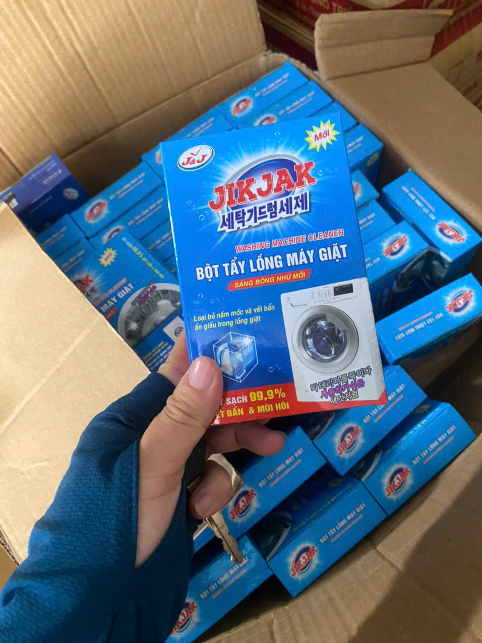 Jik Jak Washing Machine Drum Cleaning Powder 200g Pack - High Quality Vietnamese Product Removes Calcium Scale and Dirt, Disinfects to Help Clean Laundry More Effectively
