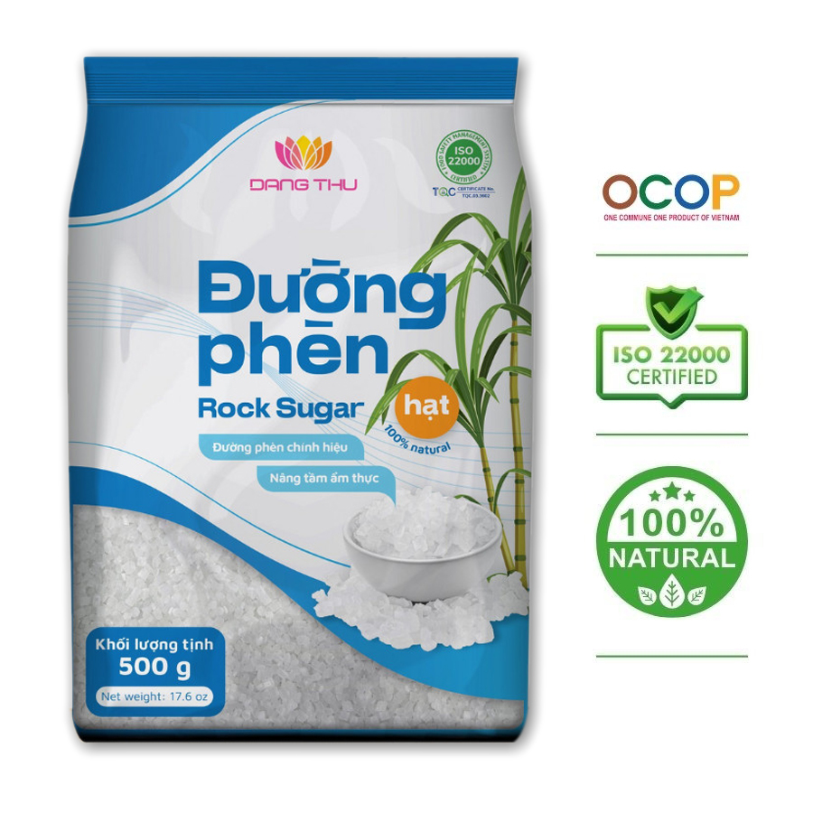 Đường phèn hạt túi đăng thư túi 500g - nấu chè, lê hấp đường phèn
