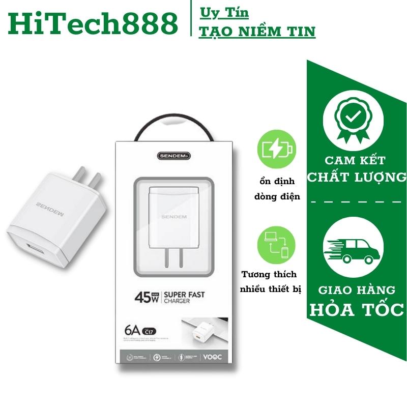 [Sạc Nhanh 45W] Củ Sạc Nhanh SD 45W, Hỗ Trợ Mọi Dòng Máy, Chip Sạc Thông Minh, Công nghệ sạc đời mới Quick Charge