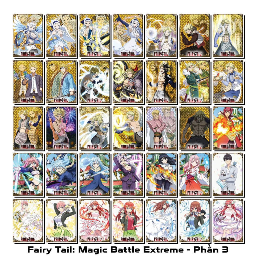 [Độc quyền phản quang 7 màu] Thẻ bài Fairy Tail: Magic Battle Extreme - Phần 3 - Khổ 6.3 cm x 9 cm