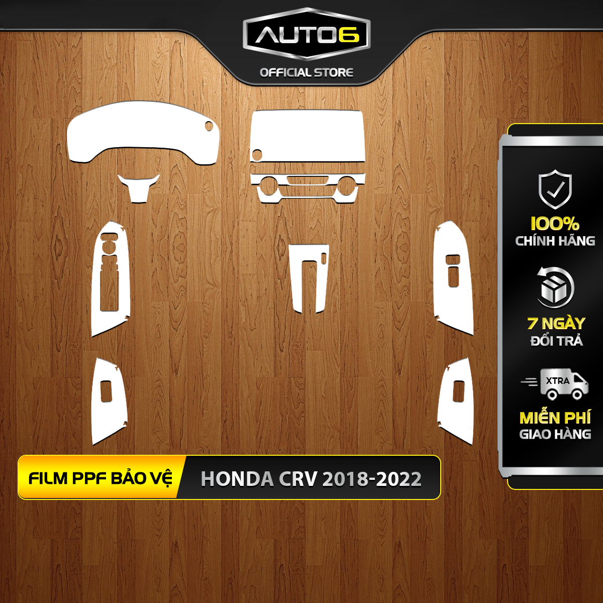 HONDA CRV [2018-2023] - Film PPF chống xước nội thất ô tô [FULL BỘ], chống xước, làm mờ đi các vết xước cũ hiệu quả, giữ lại độ zin cho xe của bạn