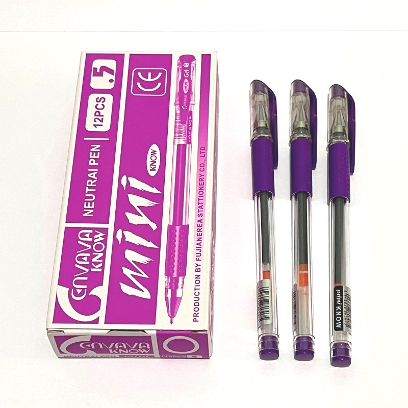 12 cây bút gel mini cenvava 0.5mm - mực tím
