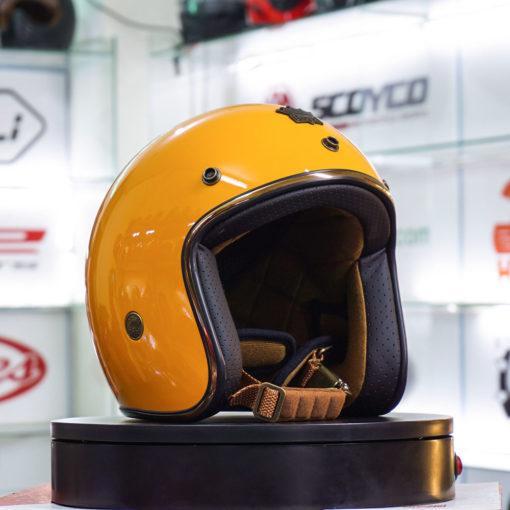 Nón bảo hiểm 3/4 đầu ROYAL M20C ( vàng ) lót tháo rời