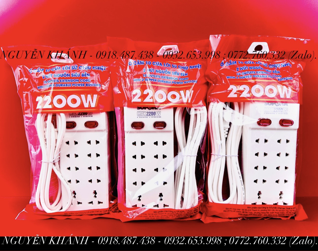 Ổ cắm điện chịu tải 2200w