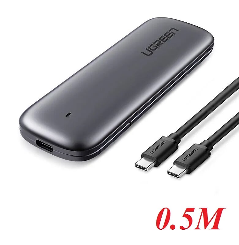 Ugreen 60354 10gbps box ssd m.2 nvme màu xám cm238