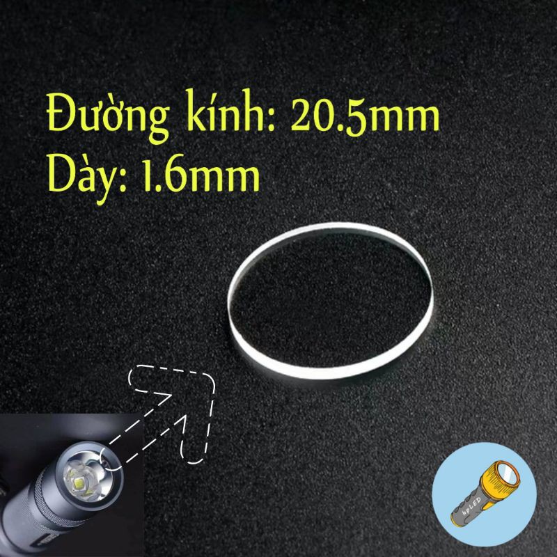 [D03] Kính đèn pin convoy S2 S2+ S3 S5 S6 S8 20.5x1.6mm