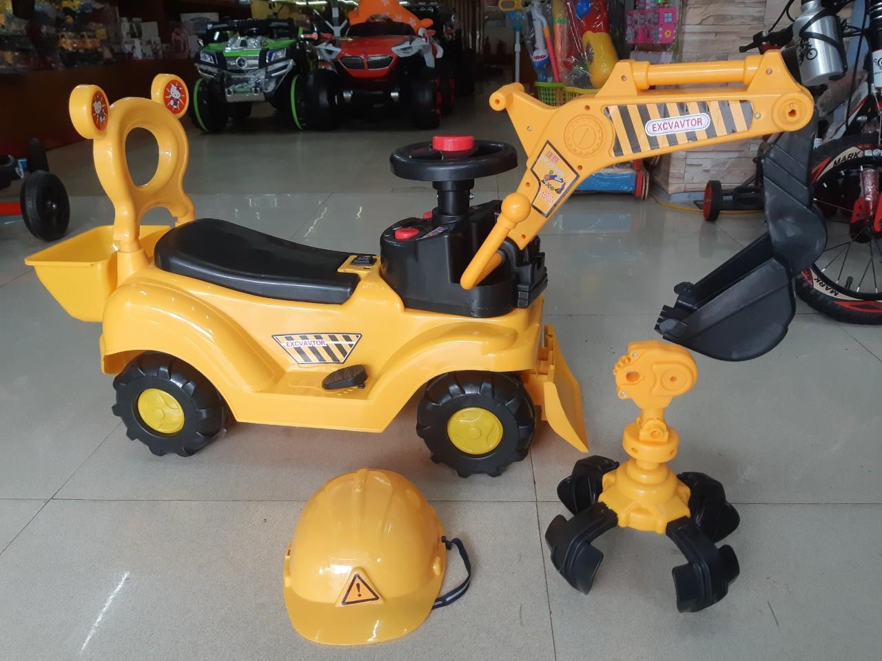 Xe chòi chân máy xúc điện cho bé
