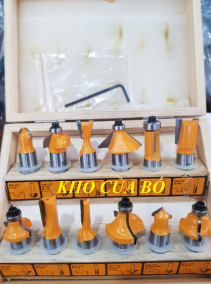 12.7mm bộ 12 mũi phay gỗ ingco akrt12121