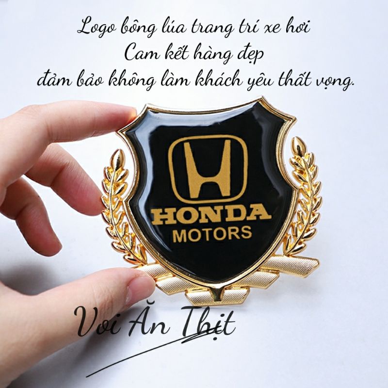 Logo bông lúa đủ thương hiệu dán trang trang trí ô tô, xe máy