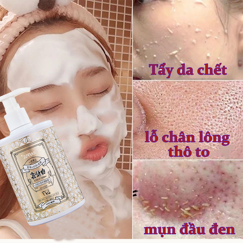 Sữa rửa mặt sữa rửa mặt axit amin sữa rửa mặt trắng da ngừa mụn Sữa rửa mặt dưỡng ẩm sâu Làm sạch lỗ chân lông cân bằng nước và dầu loại bỏ mụn đầu đen thu nhỏ lỗ chân lông