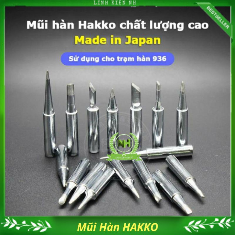 Mũi hàn hakko sử dụng cho trạm hàn 900m.933.376.907.913.951.898d, 852d +