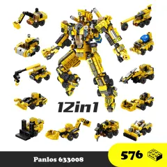 Lego lắp ráp robot xây dựng kiến trúc bộ 12 mô hình, Lego Robot 12 in 1 633008, Đồ chơi trí tuệ 577 mảnh ghép, Xếp hình thông minh